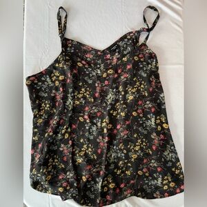 Torrid Black Camisole with Floral Print